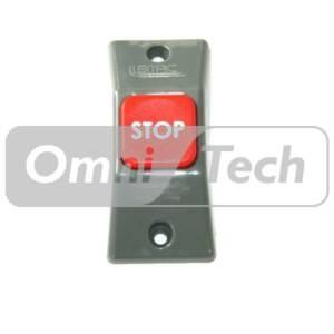 BMAC 431 Flush  Mount  Bell Push Grey Vertical  Red Stop  NEW