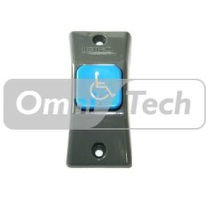 BMAC 431 Flush Mount  Bell Push Grey Vertical  Blue Disabled NEW