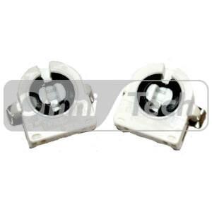 Lamp Holder, T8/T12 Fluorescent Lamps, Snap-Fit, White New